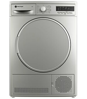 White Knight TD8S 8kg Sensor Condenser Tumble Dryer - Silver