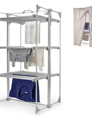 Dry:Soon Deluxe 3-Tier Heated Clothes Airer & Cover Pack